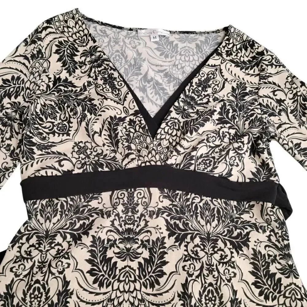 Soft Neutral Boho Cottagecore Floral Long Belle Sleeve Top on Sale 5 for $25 - Picture 3 of 9